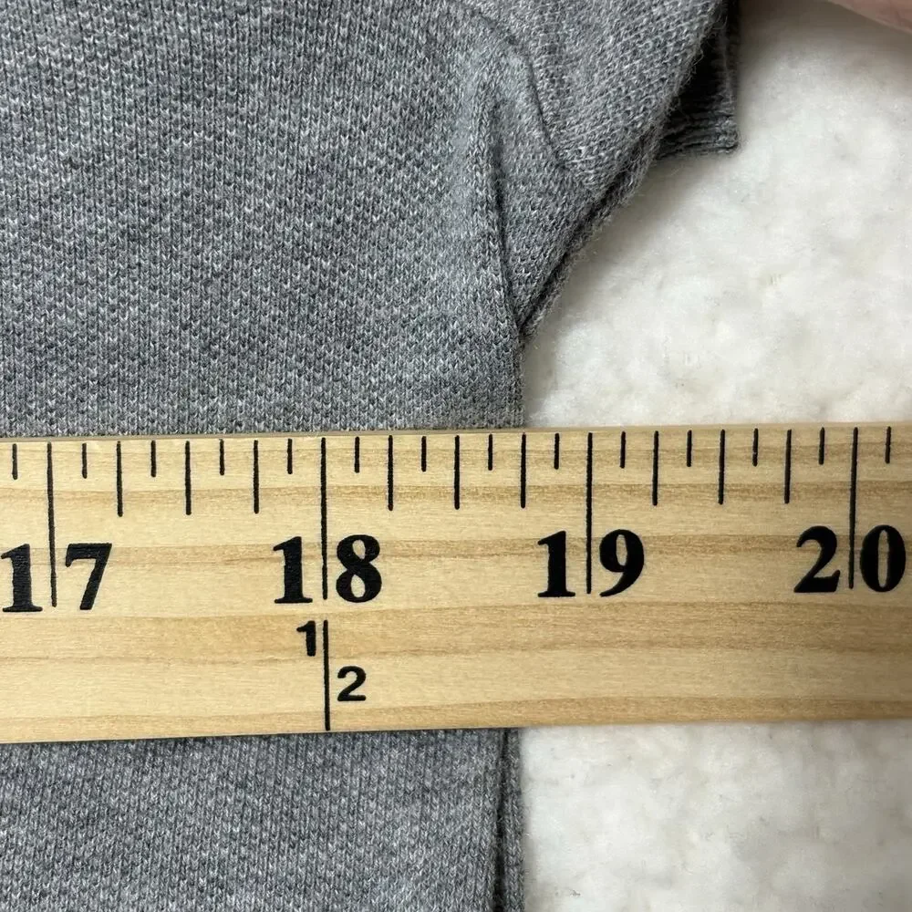 Aeropostale Polo Shirt Women Size XL A87 logo 5-Button Pique School Uniform Gray - Picture 7 of 8